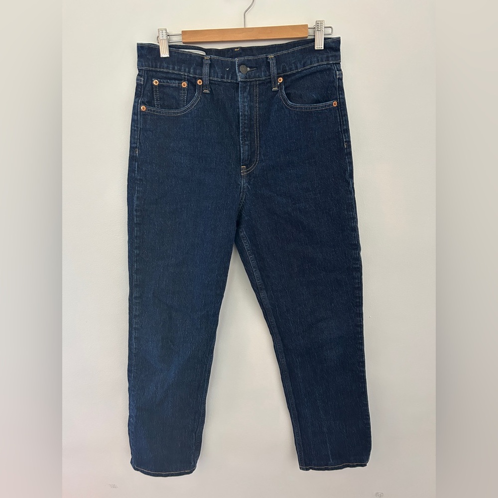 GAP Sky High Straight Jeans Size 10 Dark Wash‎